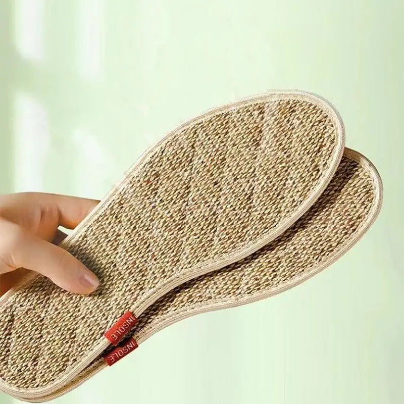 Artemisia Argyi Cotton Linen Insoles – Breathable Odor Resistant