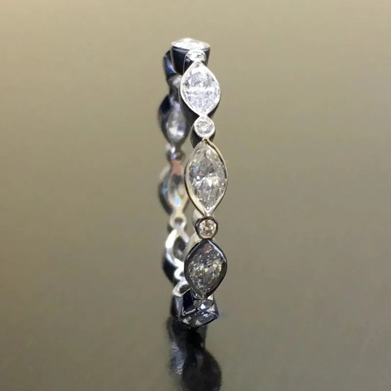 Huitan Marquise Cubic Zirconia Ring – Women's Fashion Jewelry