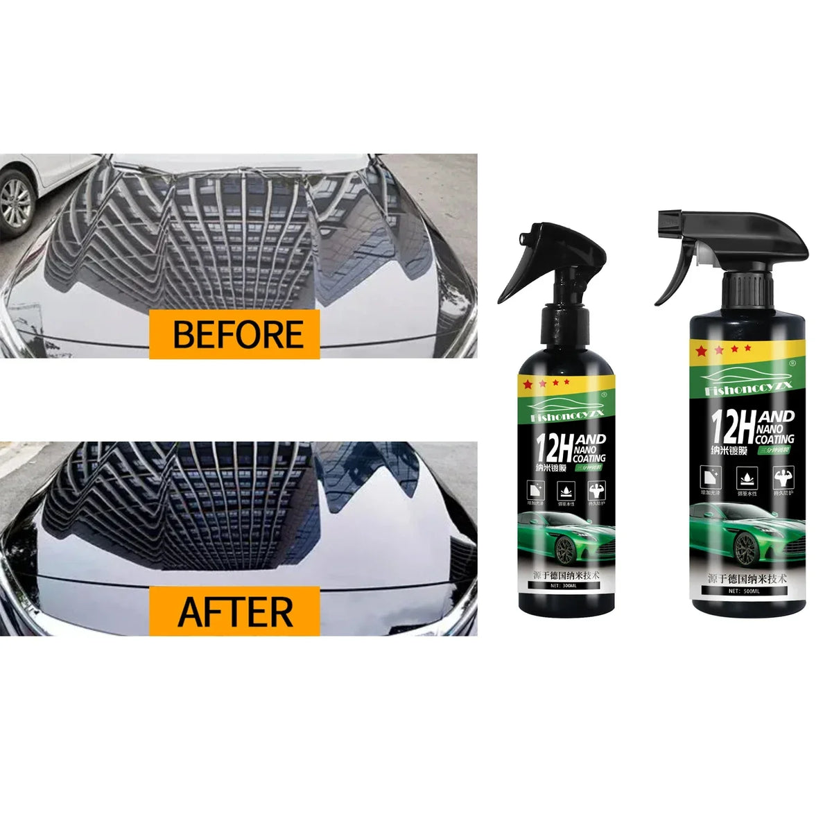 12H Nano Ceramic Car Coating Auto Detailing Products Liquid Spray