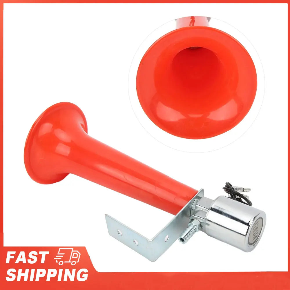 180DB Red Air Horn Universal Purpose 12V 24V Caravan Pressure Whistle