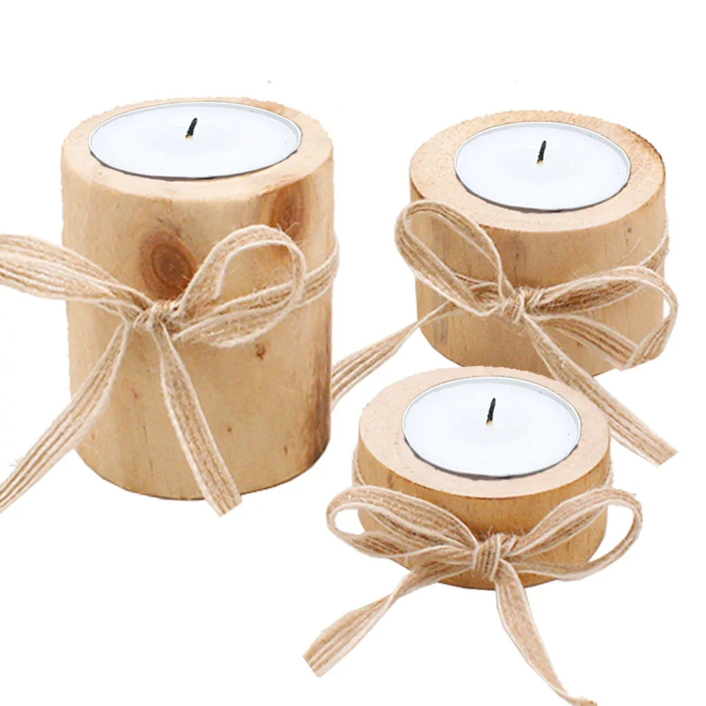 Wooden Cylinder Candle Holder – Wedding & Home Décor Gift