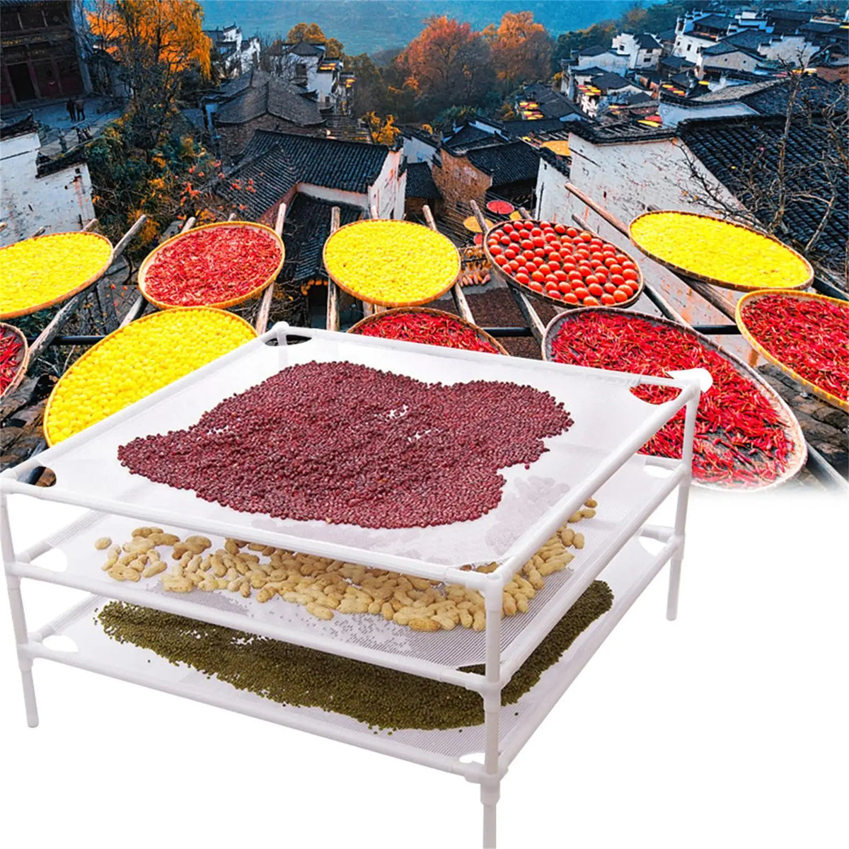 Flat Lay Drying Rack – Mesh Net for Sweaters, Food & More