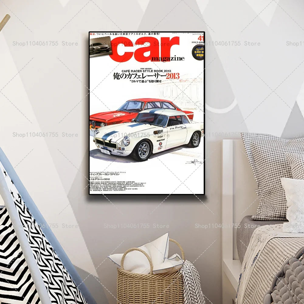Retro JDM Car Poster | Self-Adhesive Waterproof Wall Sticker