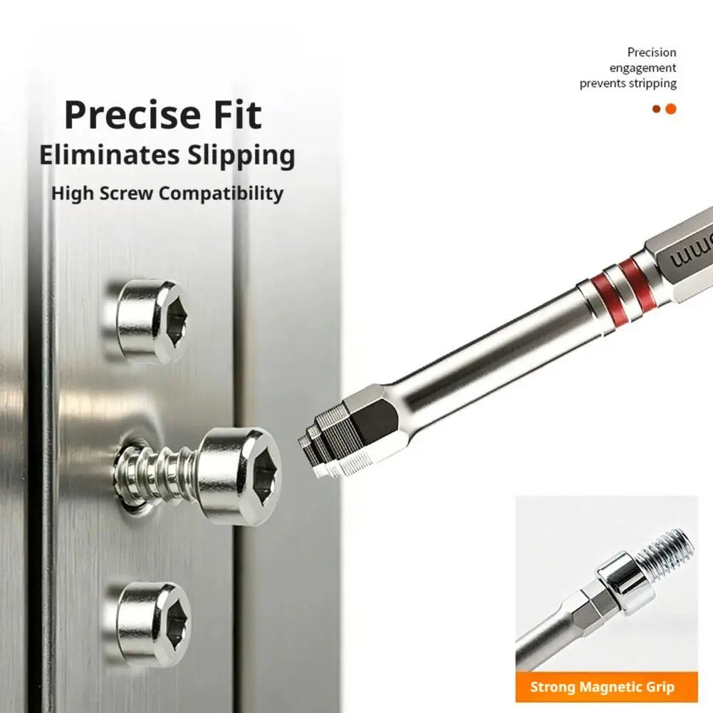 6-Piece Magnetic Pagoda Hex Screwdriver Bits Set – 65 & 100mm