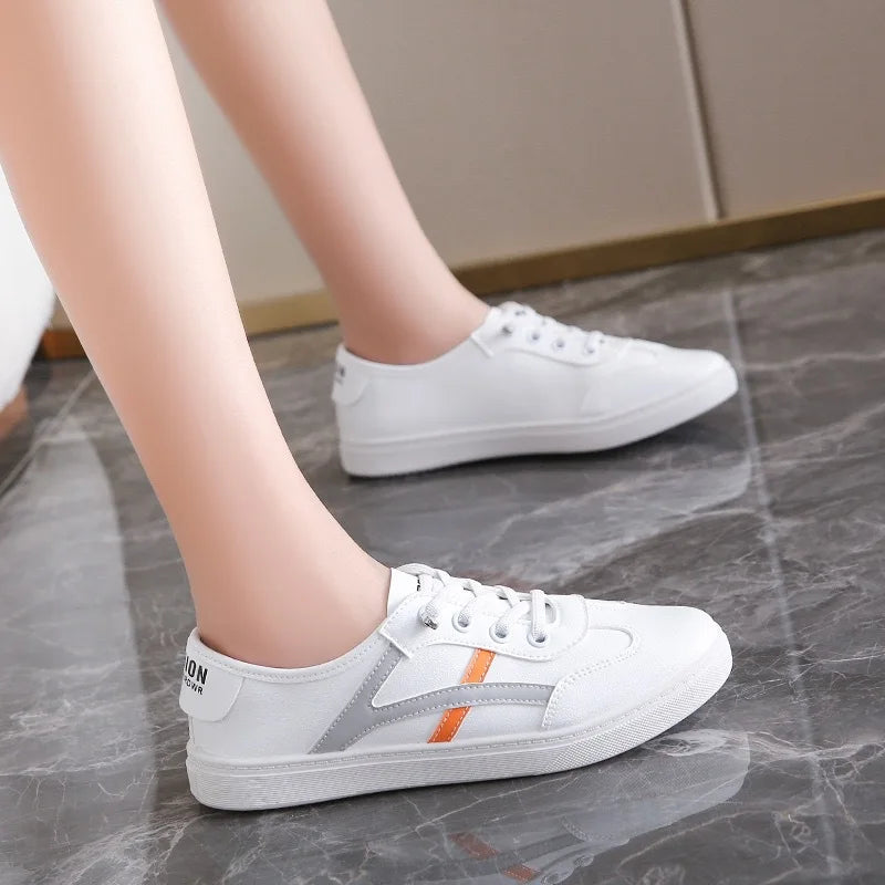 Women's Mesh Slip-On Sneakers – Flat Casual Sport Shoes