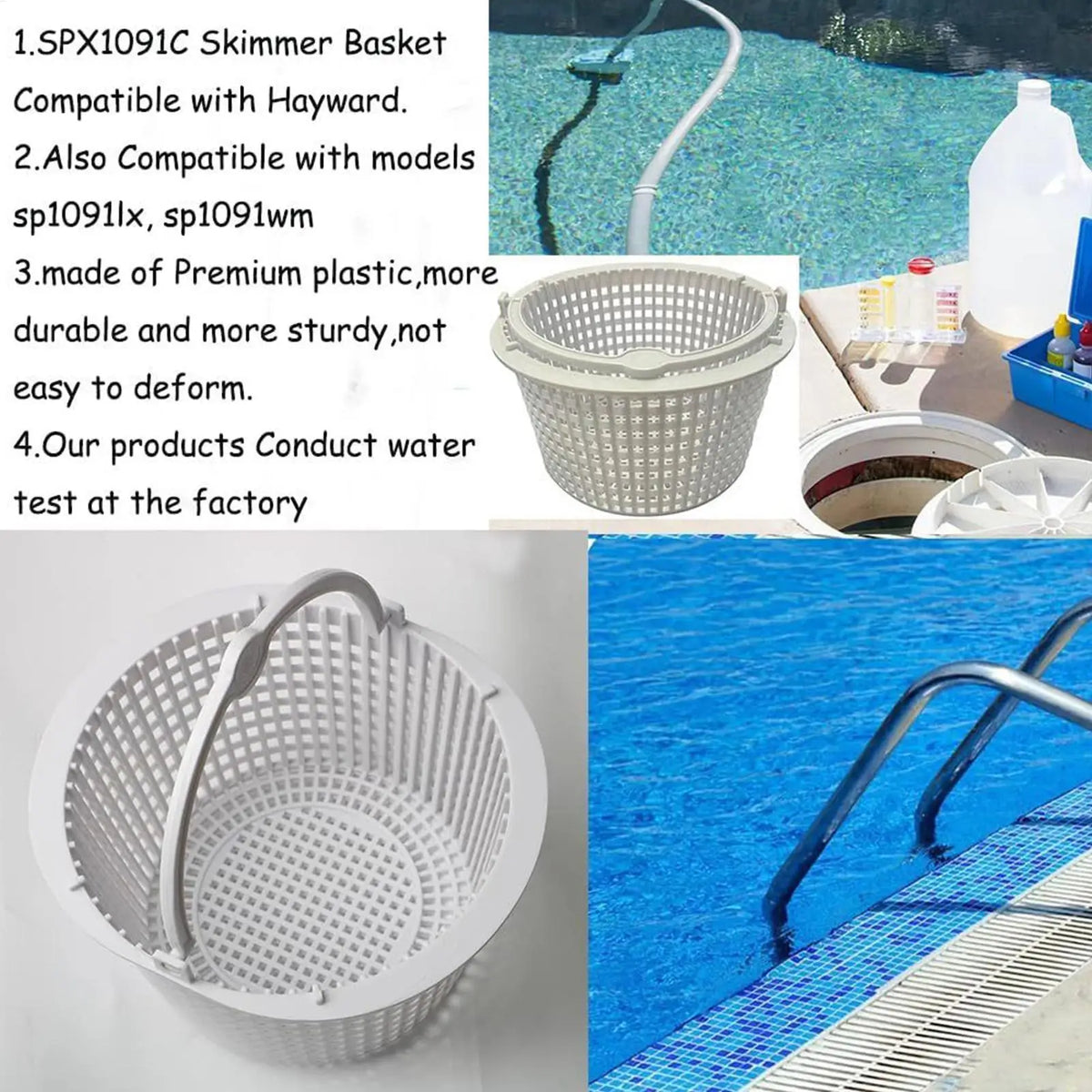 Pool Filter Basket Pond Strainer Net Skimmer Deribs Leaves Skimming