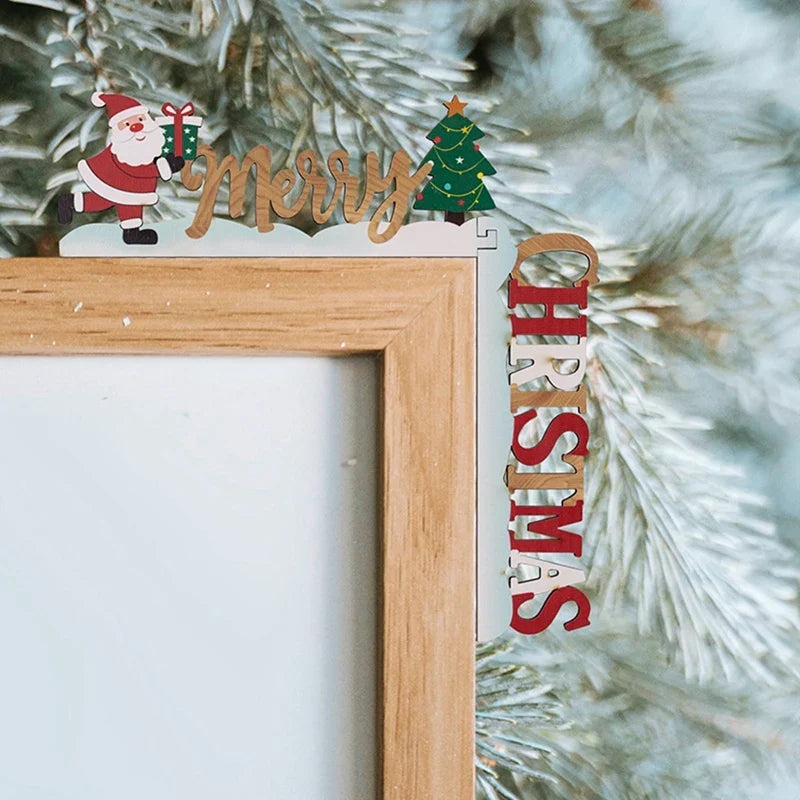 DIY Wooden Christmas Door Corner Decoration – Santa Claus Decor