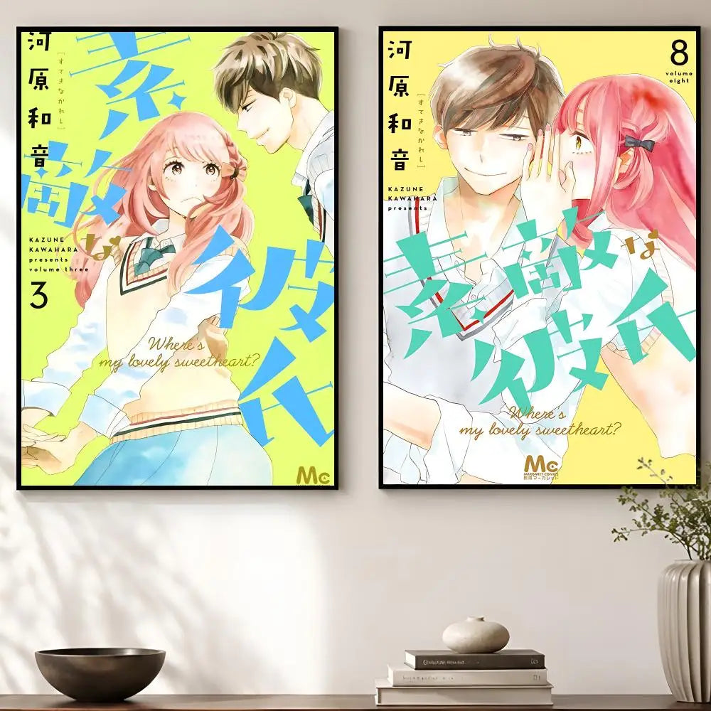 Suteki na Kareshi Anime Poster – HD Self-Adhesive Wall Art