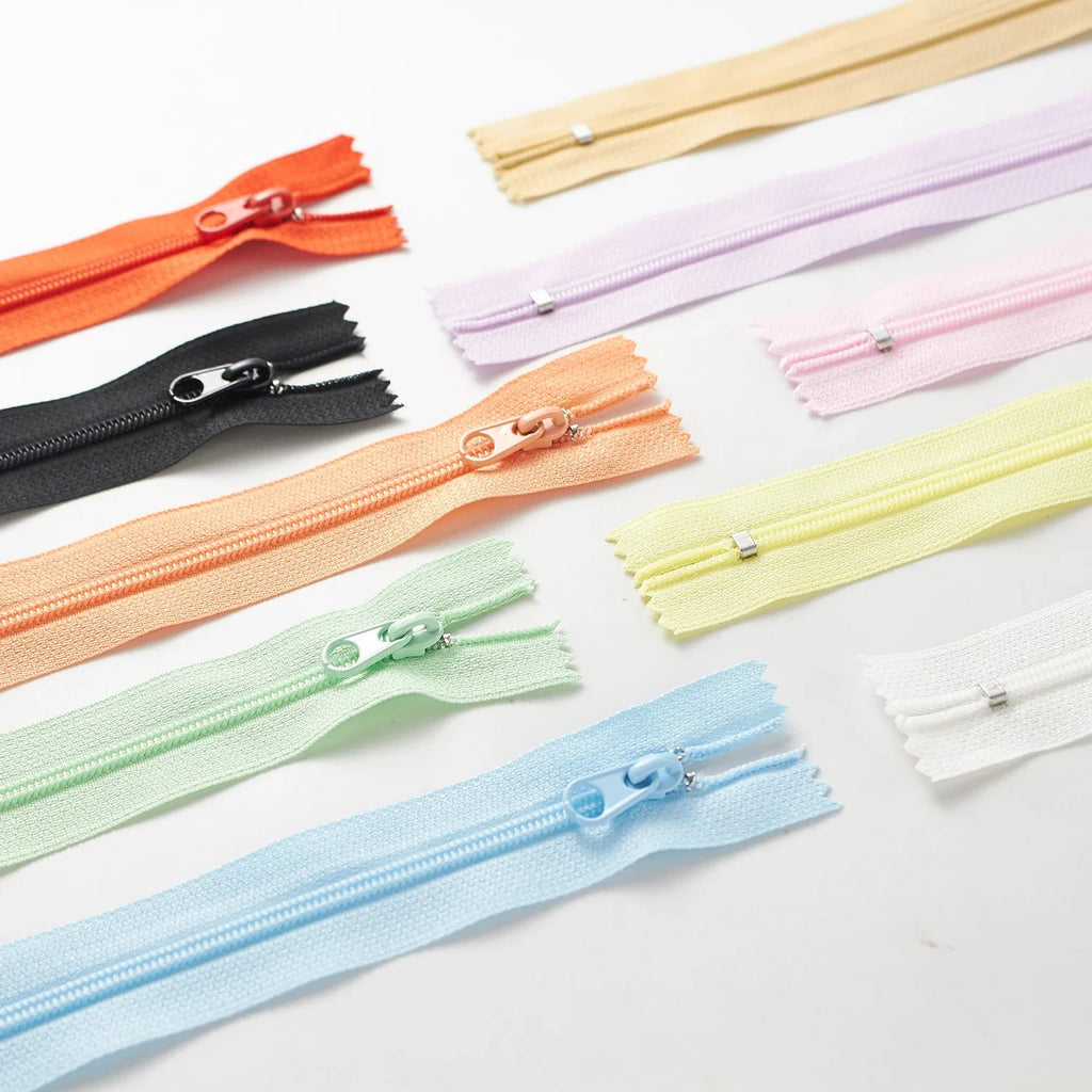 10-Pack Nylon Coil Zippers 20cm Multicolor – Sewing & Crafts