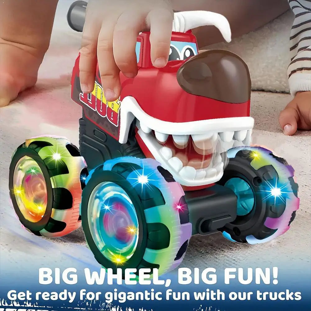 Light-up Truck Toy Cars Press Inertial Safety Car Model