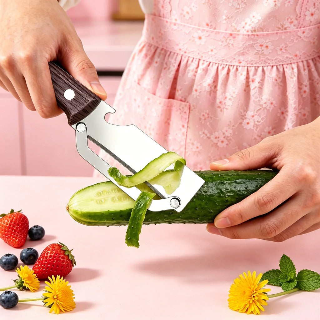 Stainless Steel Vegetable Peeler & Fruit Cutting Knife Set