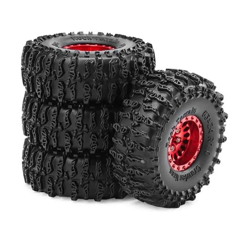 RC Crawler Rubber Wheel Tires 4PCS | 1/18 TRX4M & 1/24 SCX24