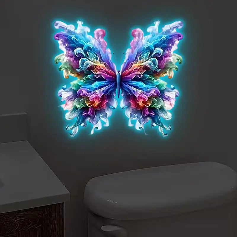 Glow-in-the-Dark Butterfly Toilet & Wall Sticker – Waterproof