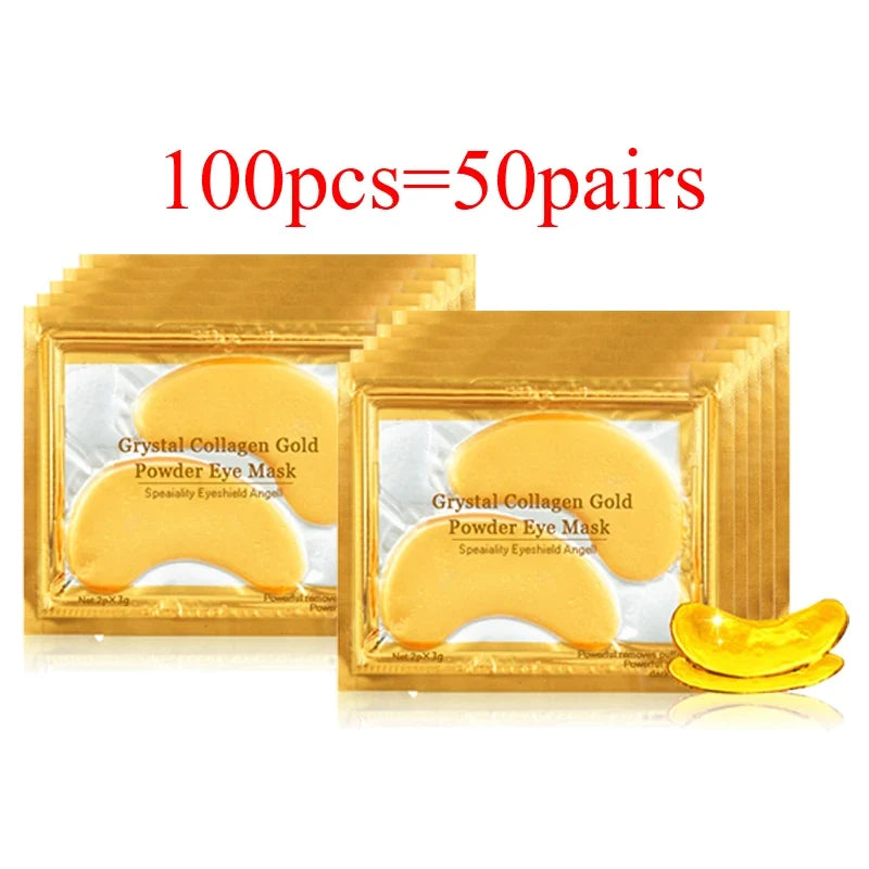 BIOAOUA 50 Pairs Gold Collagen Eye Patches – Dark Circles