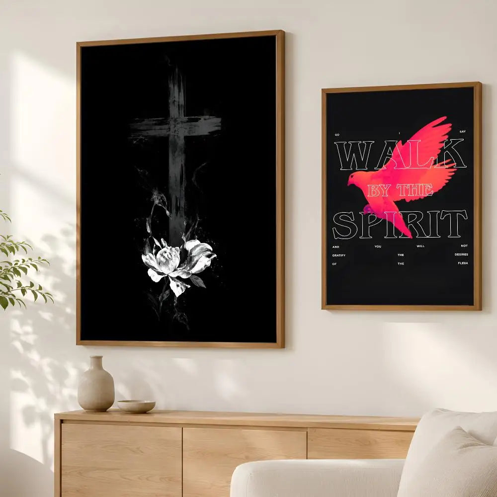 Bible Verse Jesus Christ Christian Wall Art Poster | Waterproof