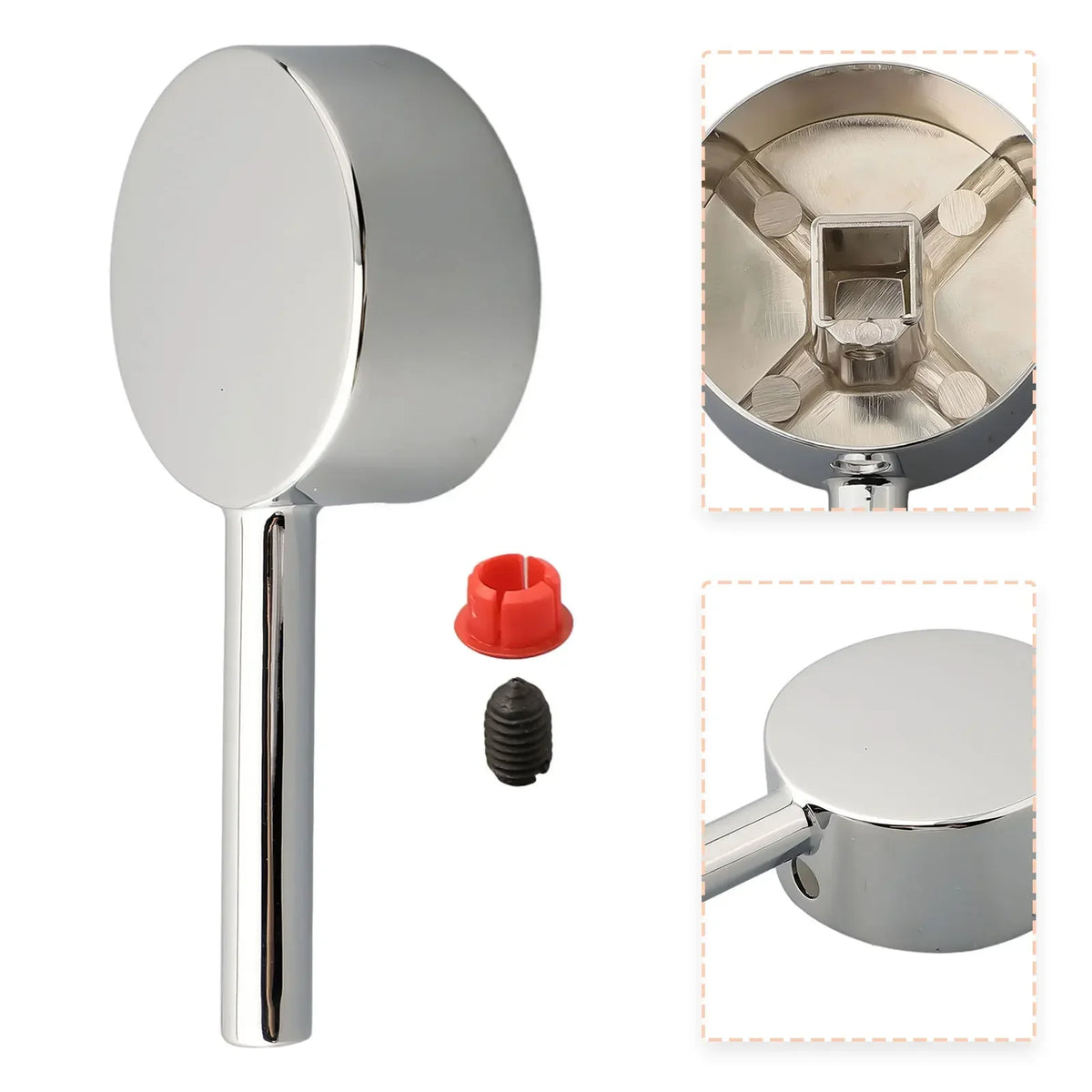 Chrome Zinc Alloy Faucet Handle – Bath & Shower Replacement