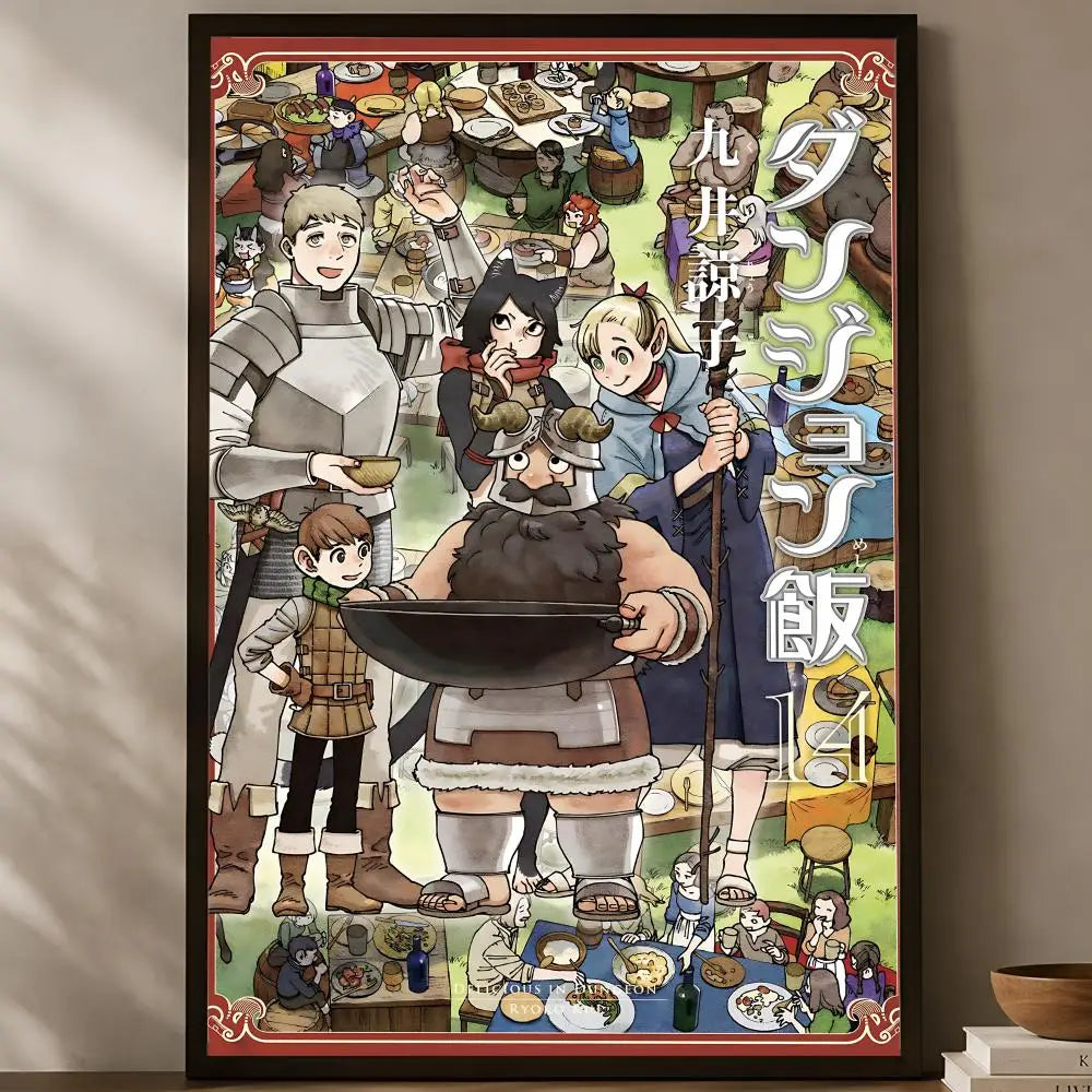 Dungeon Meshi Anime Self-Stick HD Wall Art Poster – Waterproof