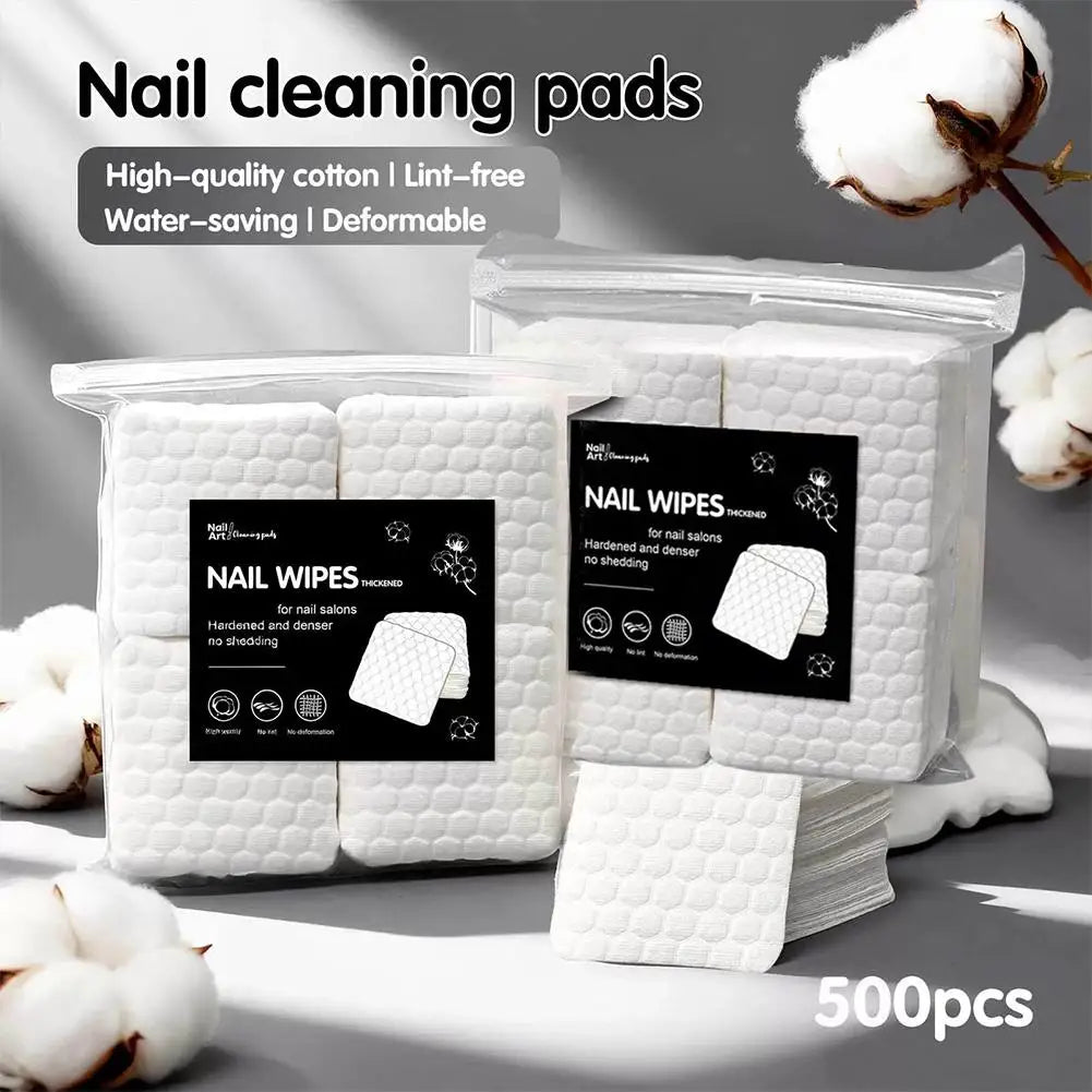 Lint-Free Nail Wipes 200/500 Pcs – Super Absorbent Cotton Pads