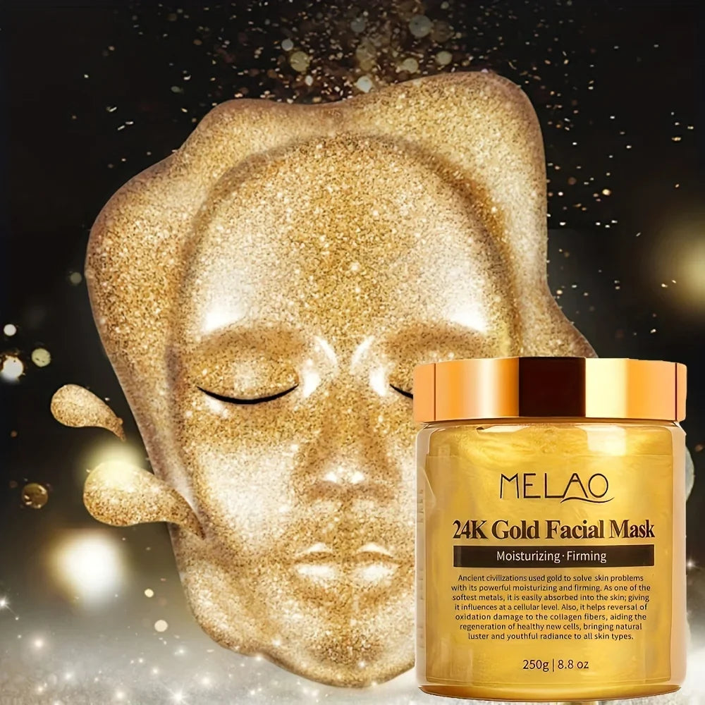 MELAO 24K Gold Collagen Face Mask – Moisturizing Anti-Aging