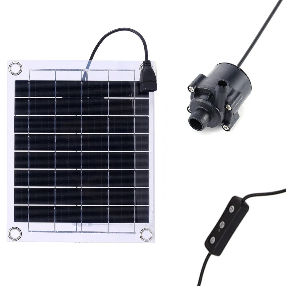 12V 10W Solar Water Pump Garden Decoration Mini Watering System Panel