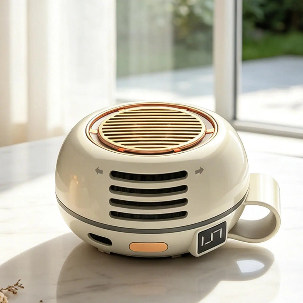 Clip-On Bladeless Fan – 360° Rechargeable Portable Mini Fan