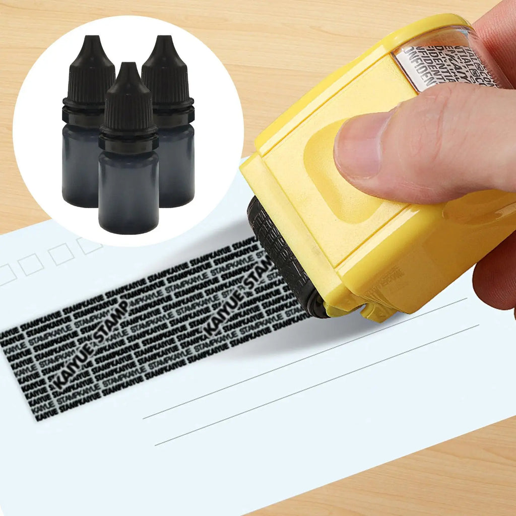Privacy Stamp Ink Refills 3-Pack | Black Security Stamp Ink