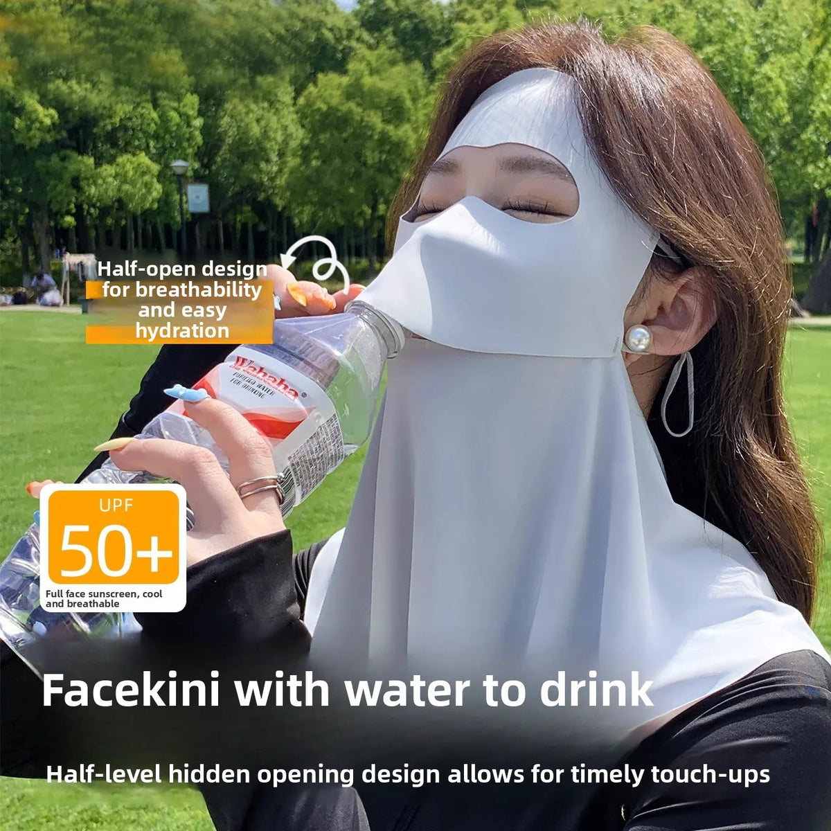 Ice Silk Face Gaiter – UPF 50+ UV Protection, Cooling & Breathable