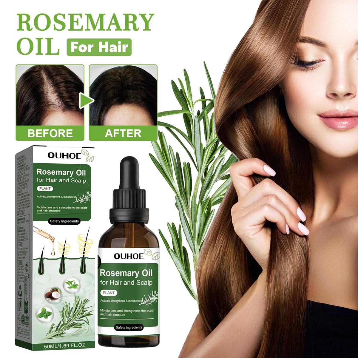 Batana Rosemary Hair & Scalp Oil – Nourishing Treatment 60ml