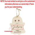 Personalized Engraved Halloween Ghost Name Tags – 5-Piece Set