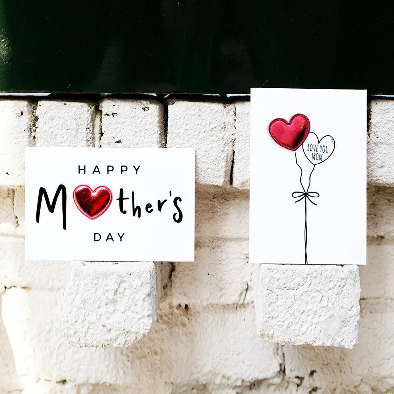 5-Pack Heart Greeting Cards – Mother's Day, Birthday & More