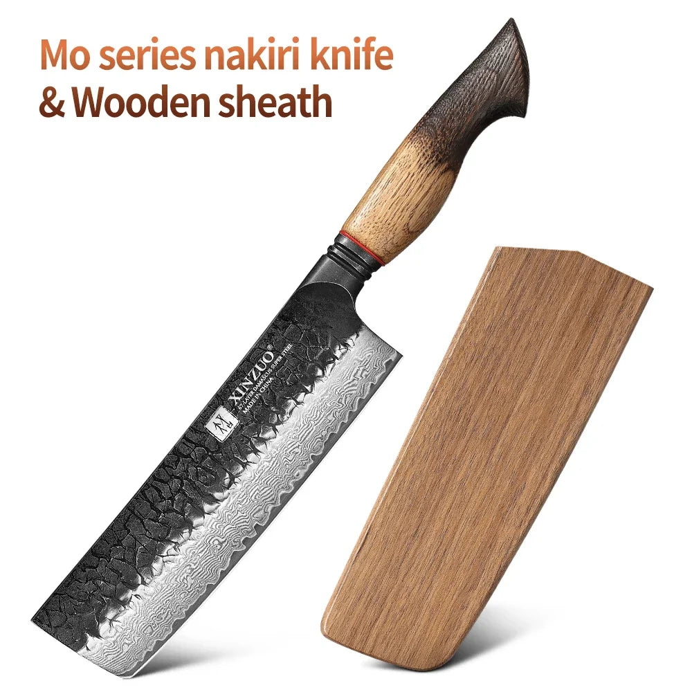 XINZUO 7" Nakiri Knife – 67-Layer Damascus Steel | Gift Box