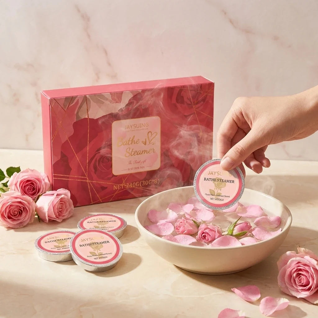 Rose Aromatherapy Shower Tablets – 8pc Relaxing Shower Steamers
