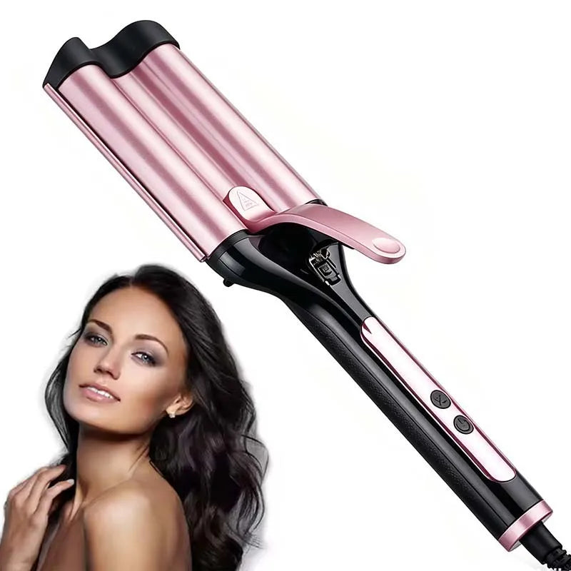 32mm Ceramic PTC Triple Barrel Deep Wave Hair Curler