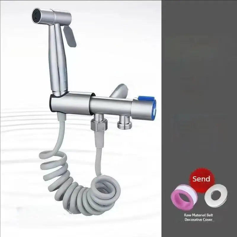 Handheld Bidet Spray Kit | Stainless Steel Dual Outlet Angle Valve