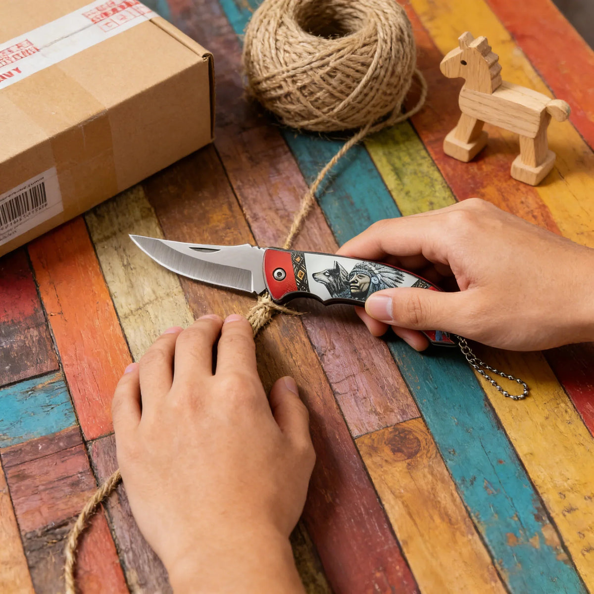 Multifunctional Folding Knife – EDC Camping & Fishing Utility