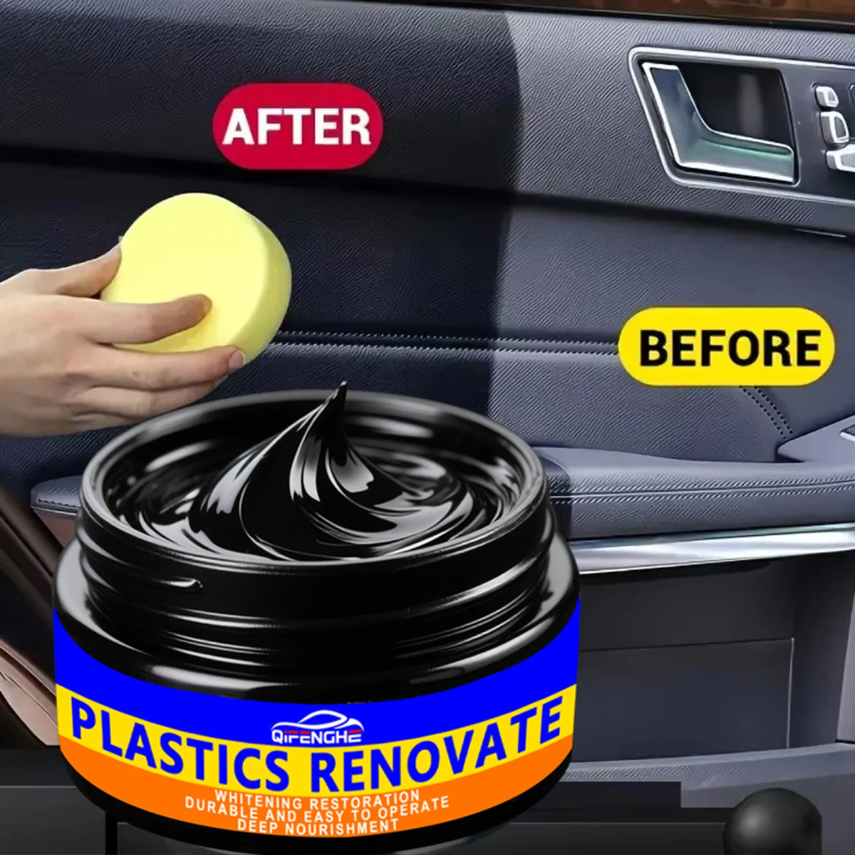 Car Plastic Restorer & Leather Renewal Wax – Back to Black