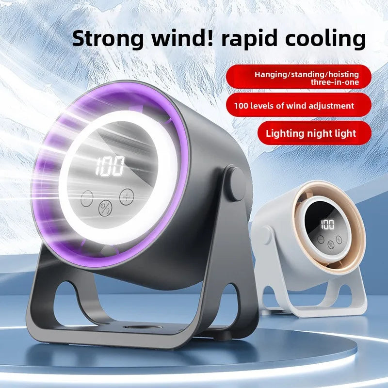 4-in-1 Bladeless Rechargeable Fan – Wall, Clip, Desk & Camp