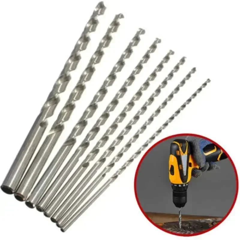 Extra Long HSS Twist Drill Bit Set 2–6mm | 160–300mm