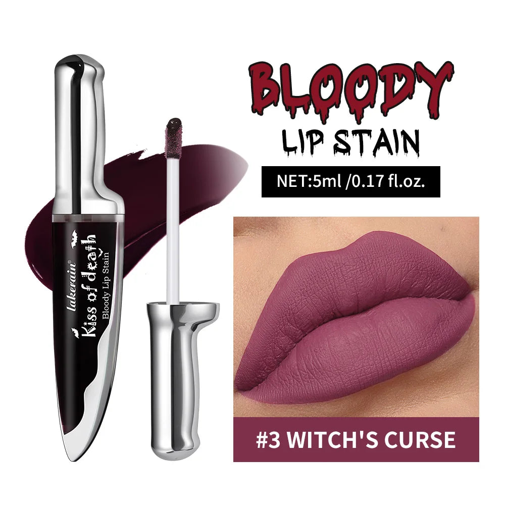 Gothic Bloody Lip Stain – Matte, Waterproof & Long-Lasting