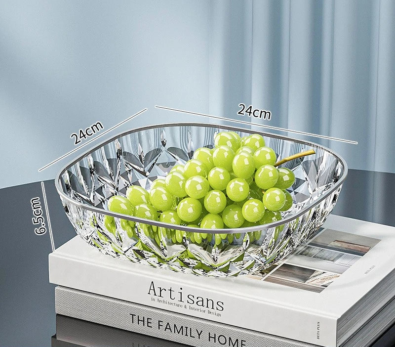 Household Fruit Bowl Salad Dessert Biscuit Plate Plastic Square