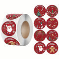 Roll Merry Christmas Stickers Themed Seal Label DIY Bake Wrap