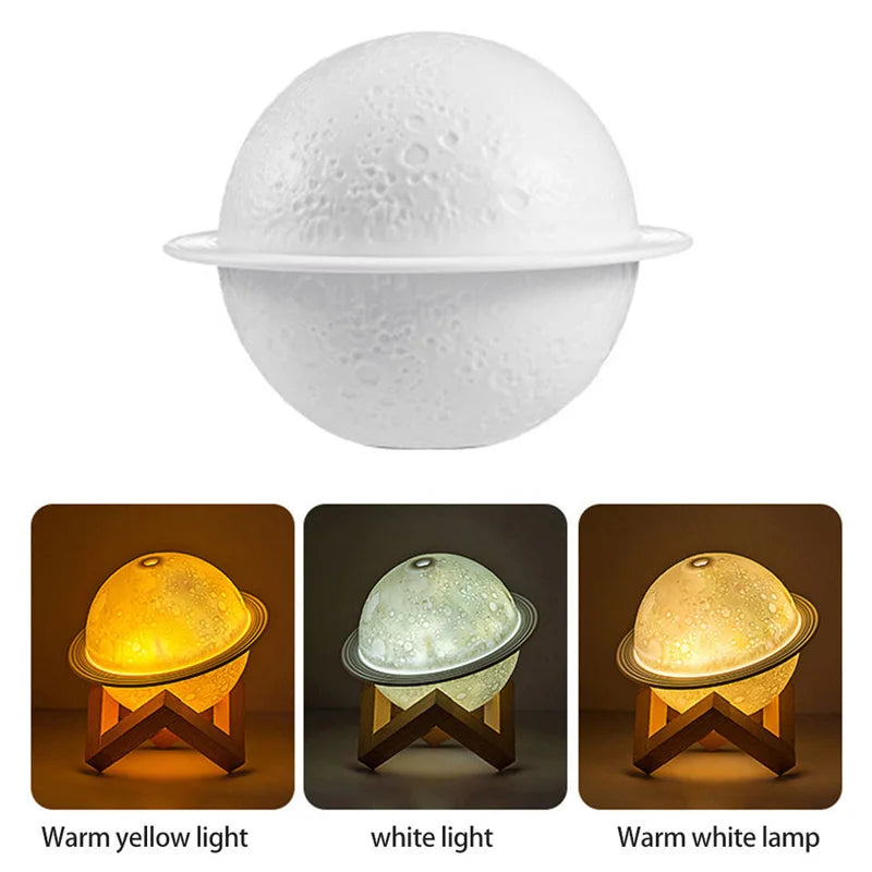 Mini Planet Ball USB Humidifier with LED Night Light