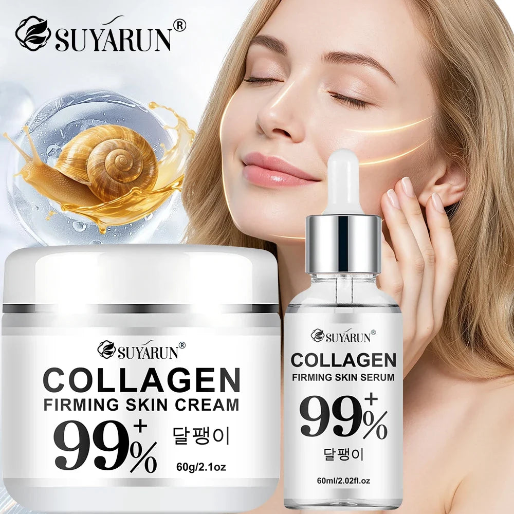 SUYARUN Collagen Cream & Serum Set – Firming & Brightening