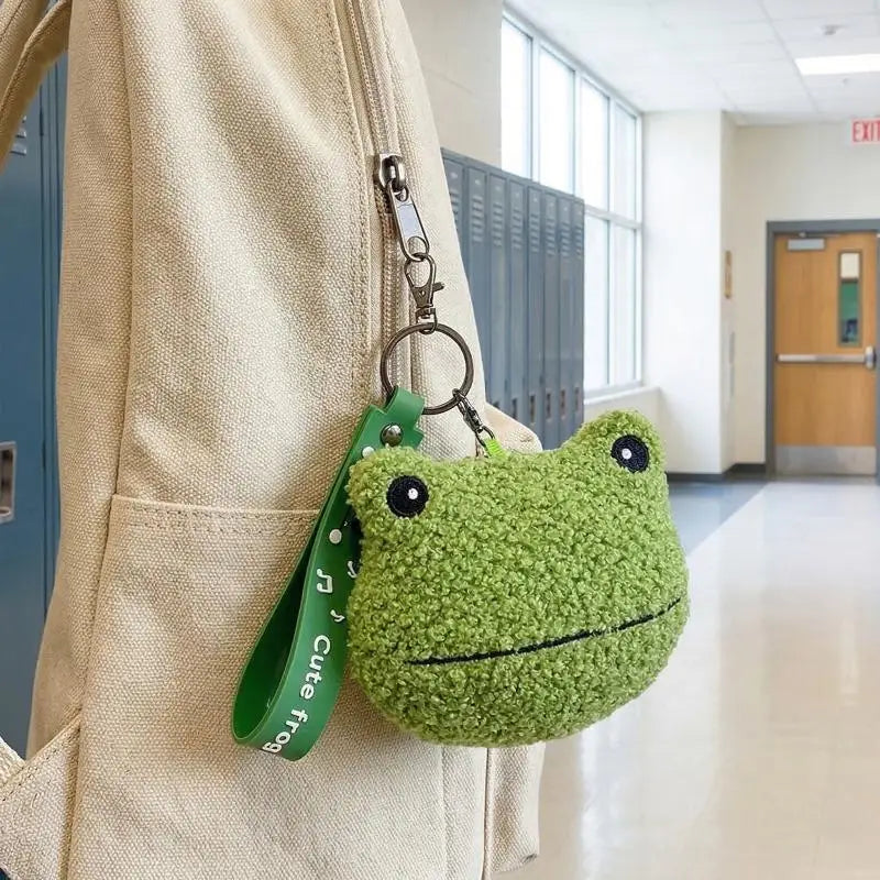 Kawaii Frog Plush Coin Purse Mini Keychain Zipper Wallet