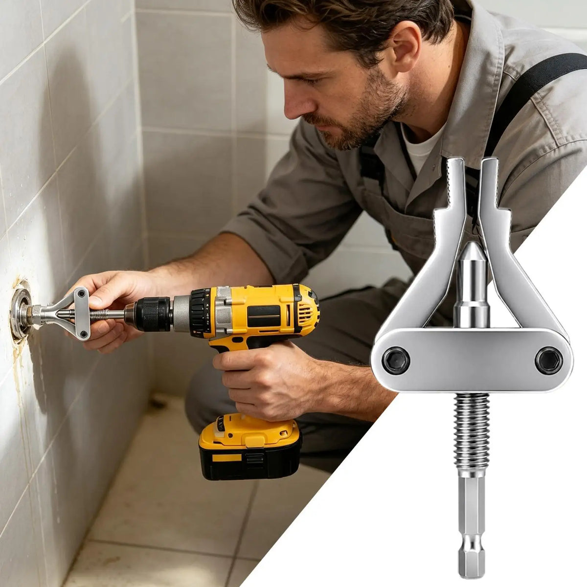 Faucet Angle Valve Wire Extractor | Hex Shank Pipe Repair Tool