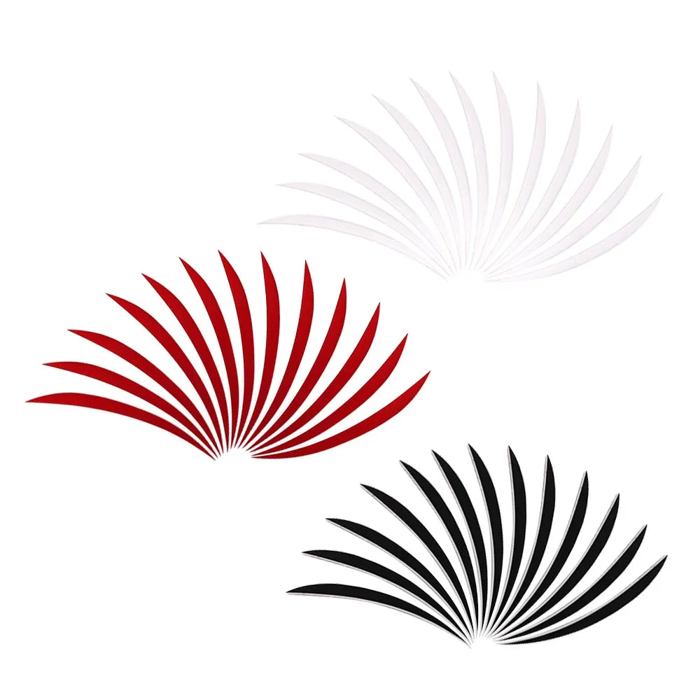 7-inch Feathers White Black Red Arrow Plumas Archery Shafts Hunting