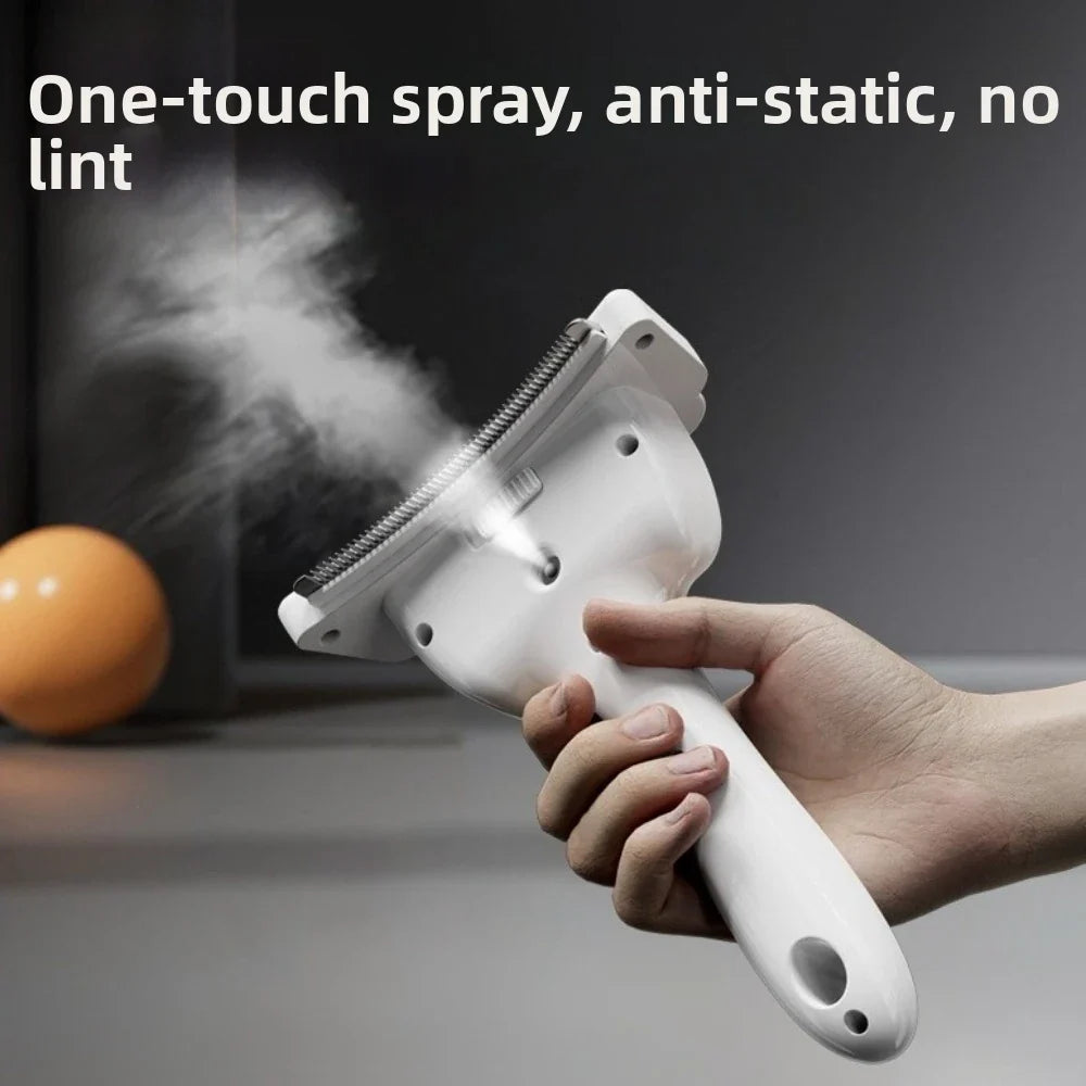USB Rechargeable Pet Hair Remover Brush & Self-Cleaning Comb