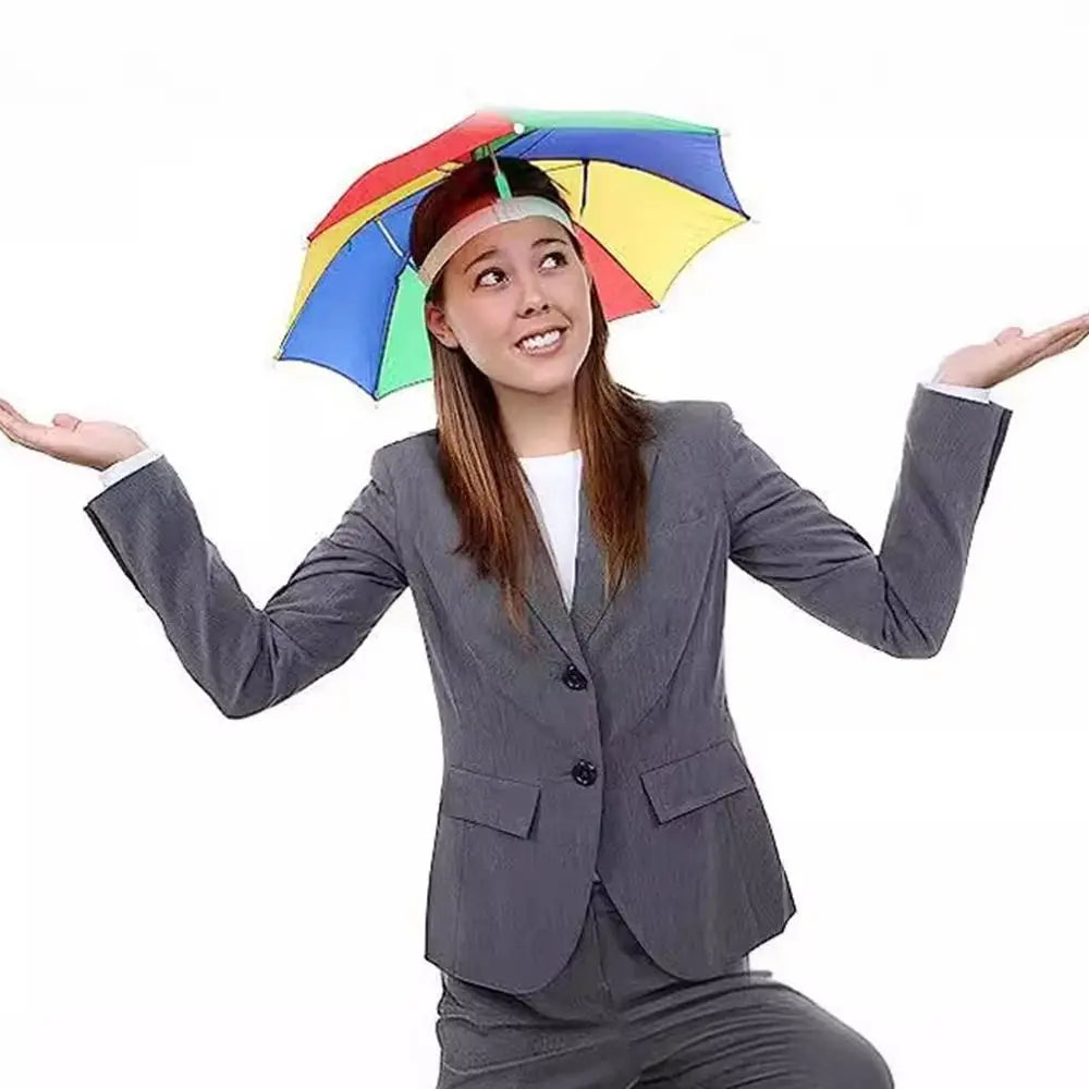 Foldable Hands-Free Umbrella Hat for Sun & Rain | Outdoor Cap