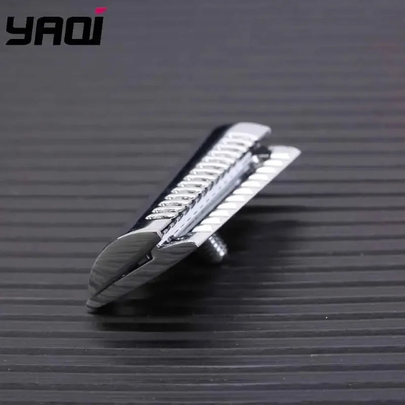 YAQI Slant Double-Edge Safety Razor Head – Aggressive Chrome