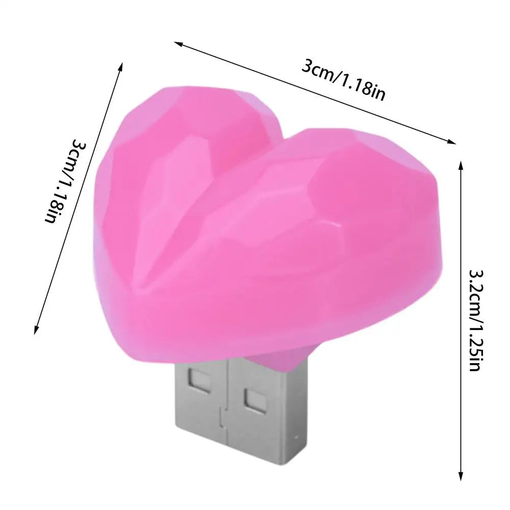 Ambient Lighting Car Interior Heart Lights Decor Changing Atmosphere
